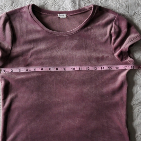 Garage Mauve Velour Top - Picture 7 of 8